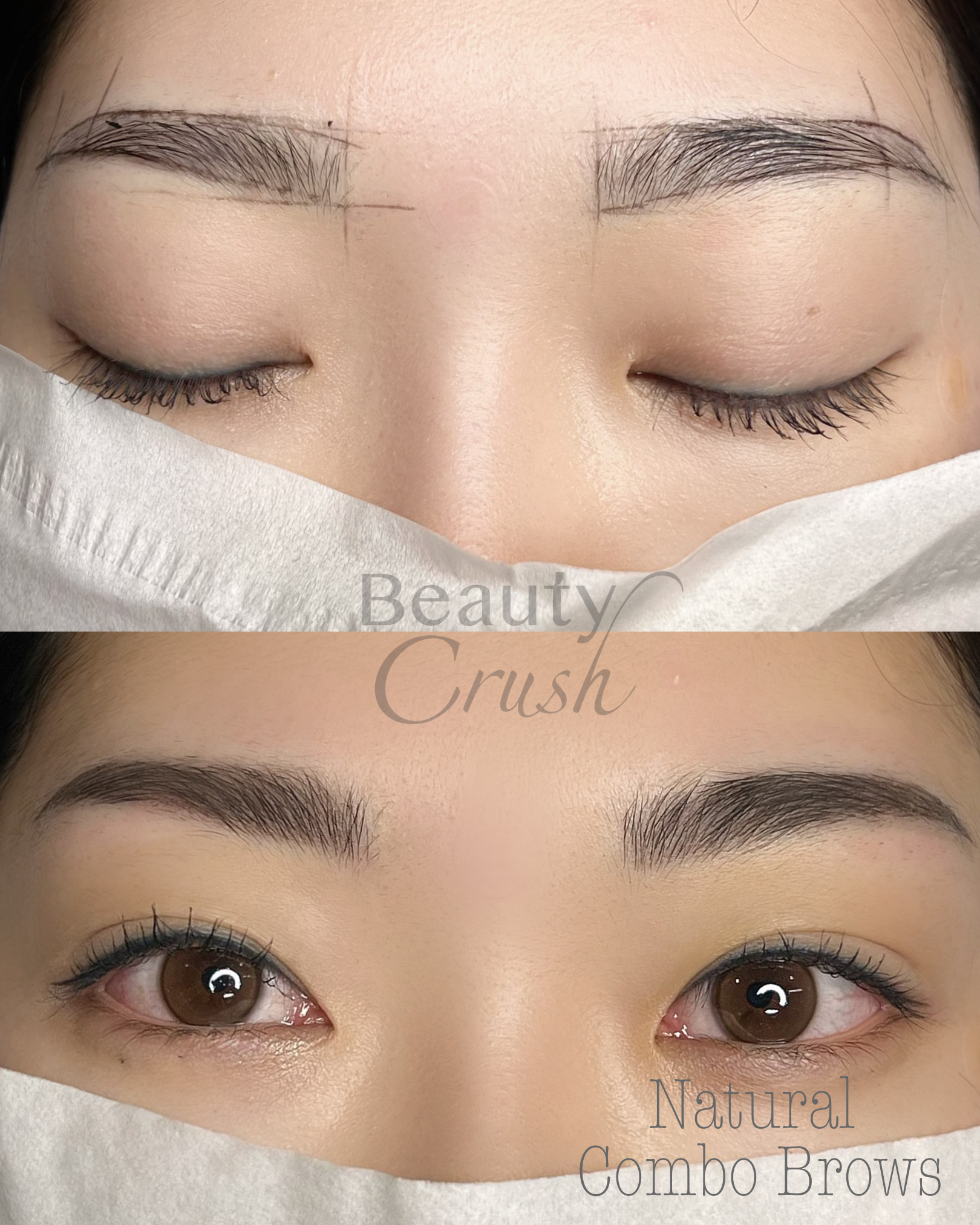 자연 눈썹문신 전후